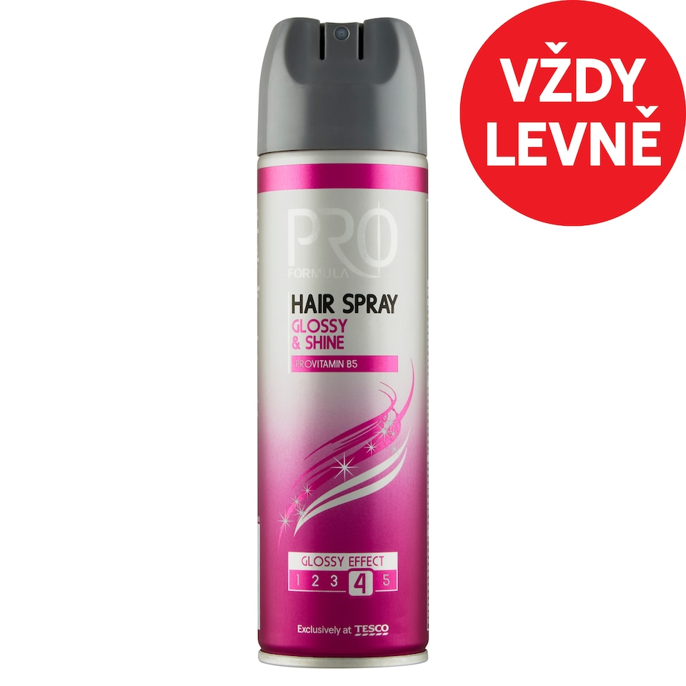 Tesco Pro Formula Glossy & Shine Hair Spray 250ml