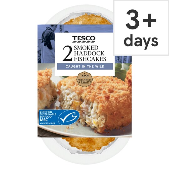 Tesco 2 Smoked Haddock Fishcakes 270G Tesco Groceries