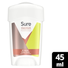 Sure Maximum Protection Stress Control Cream Antiperspirant Deodorant 45Ml