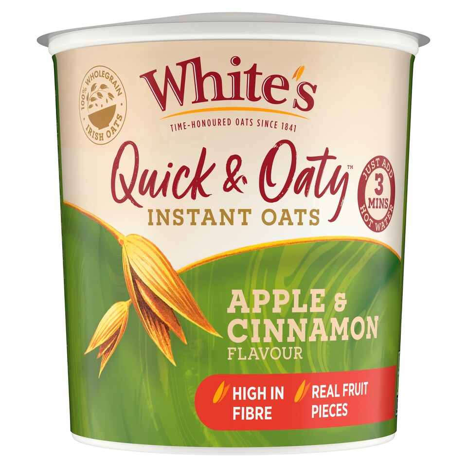 Whites Quick & Oaty Apple & Cinnamon Porridge Pot 55G