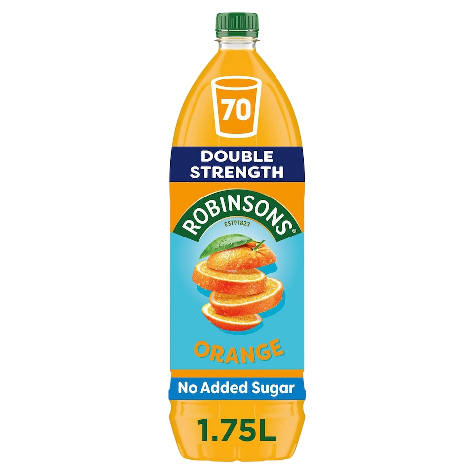 Robinsons Double Strength Orange No Added Sugar Squash 1.75L