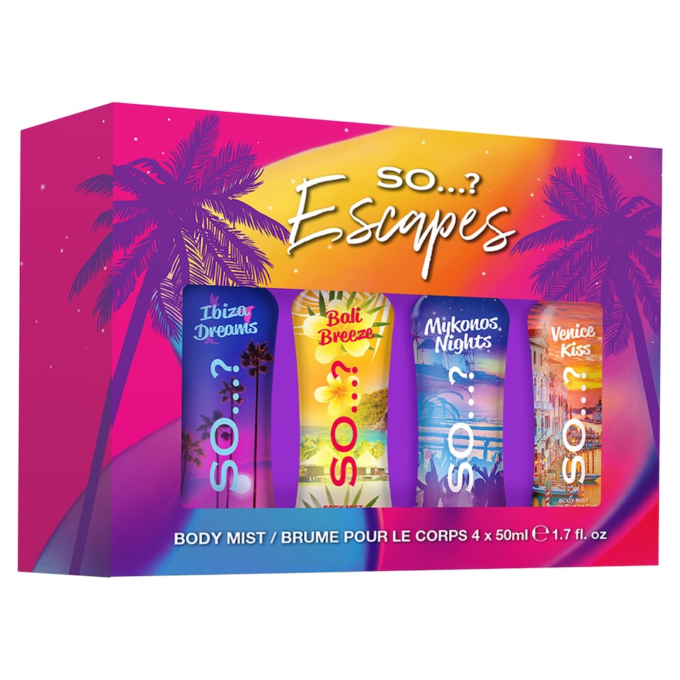 So…? Summer Escapes Mini Mist Set 4 x 50ml