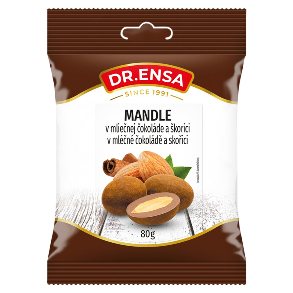 Dr. Ensa Mandle v mliečnej čokoláde a škorici 80 g