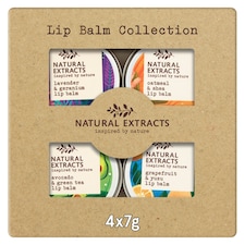 Natural Extracts Lip Balm Collection 4X7g