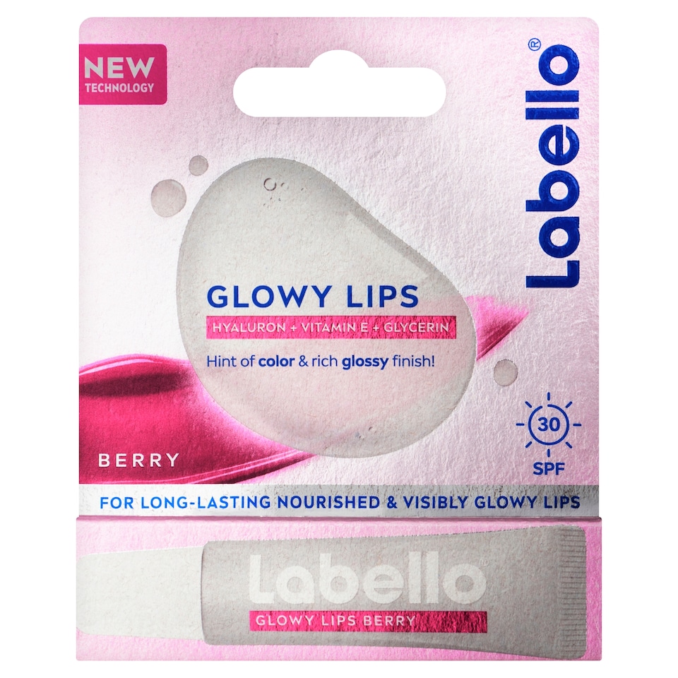 Obrázek 1 pro produkt Labello Glowy Lips Berry Tónovací balzám pro zářivé rty SPF 30 10ml