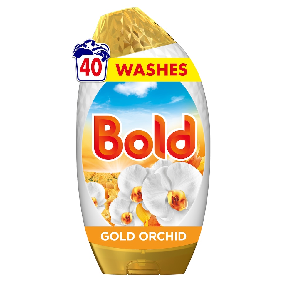 image 1 of Bold Washing Liquid Gel Gold Orchid 40 Washes 1320ml