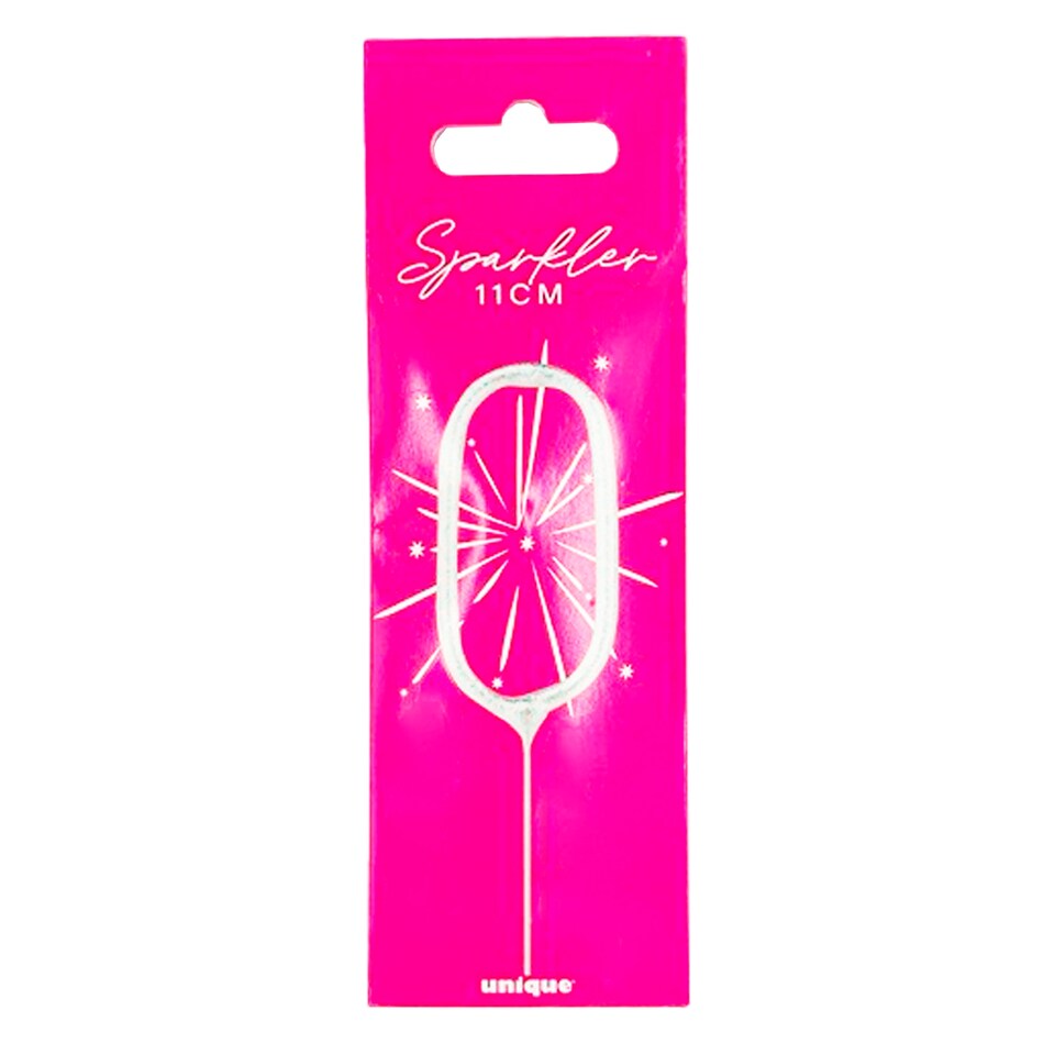 Number 0 Cake Sparkler