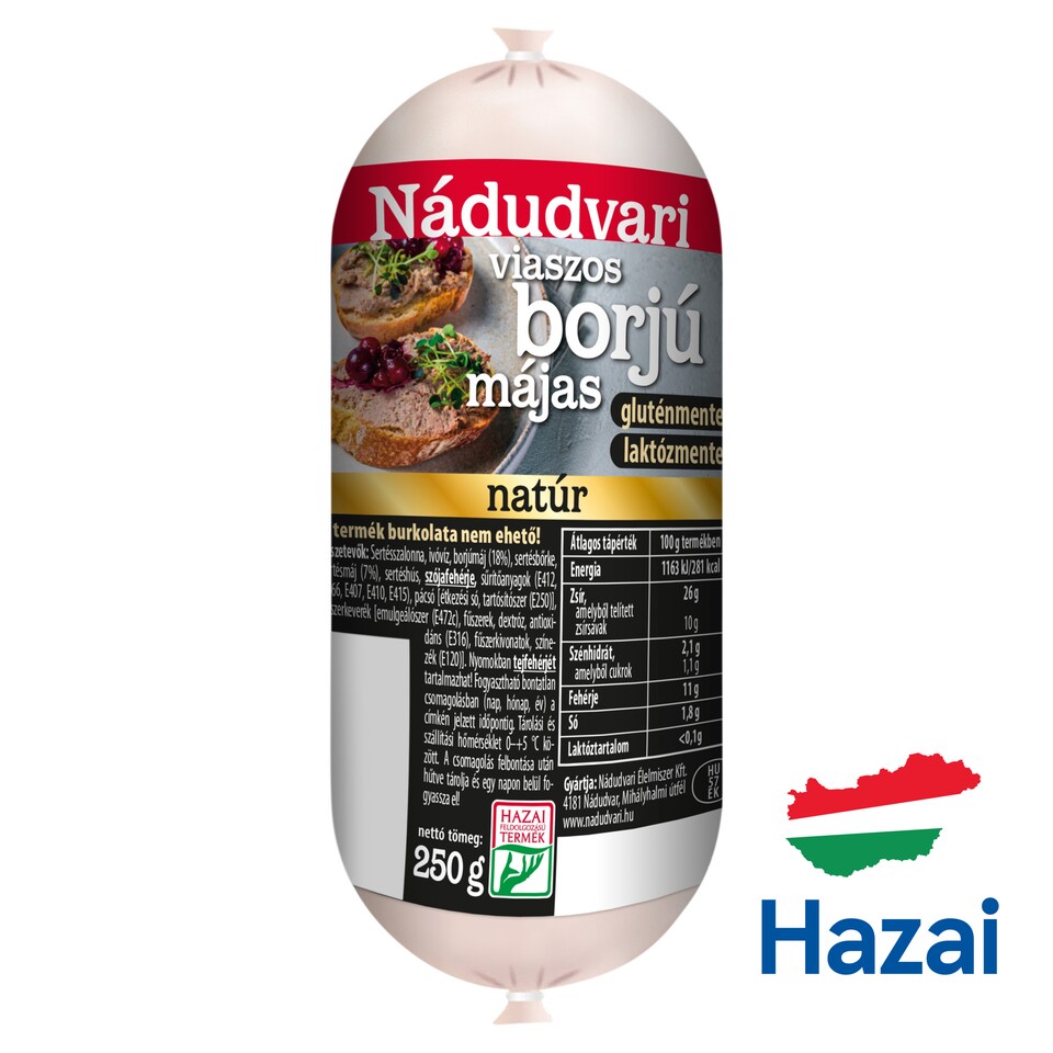 Nádudvari Natural Wax Packed Veal Liver 250 g
