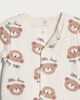 image 3 of F&F Baby Cotton Rich Little Bear Padded Sleepsuit in White