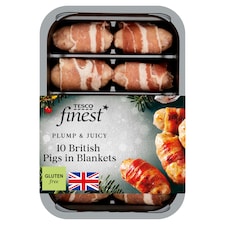 TESCO FINEST 10 PIGS IN BLANKETS 210G