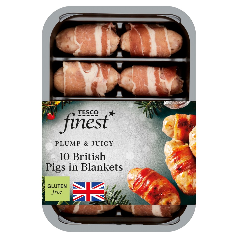 TESCO FINEST 10 PIGS IN BLANKETS 210G