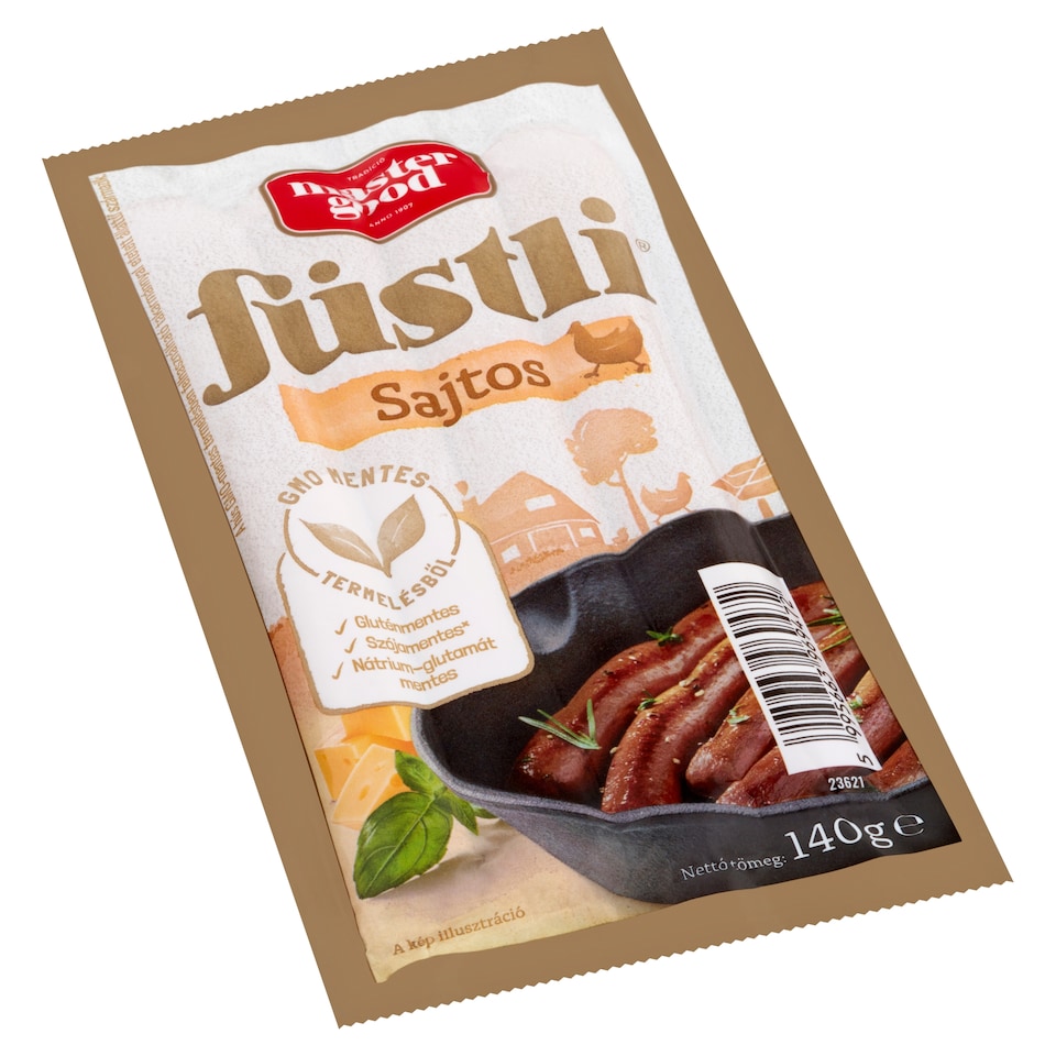 Master Good Füstli Smoke-Flavored Hot Dogs Made of Chicken Meat with Cheese 140 g