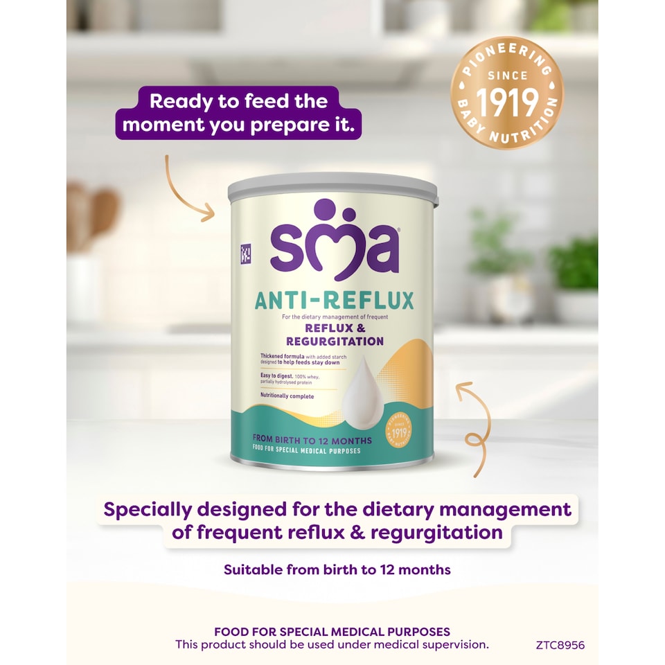 image 1 of SMA Anti-Reflux Infant Baby Milk Formula Powder from Birth 800g