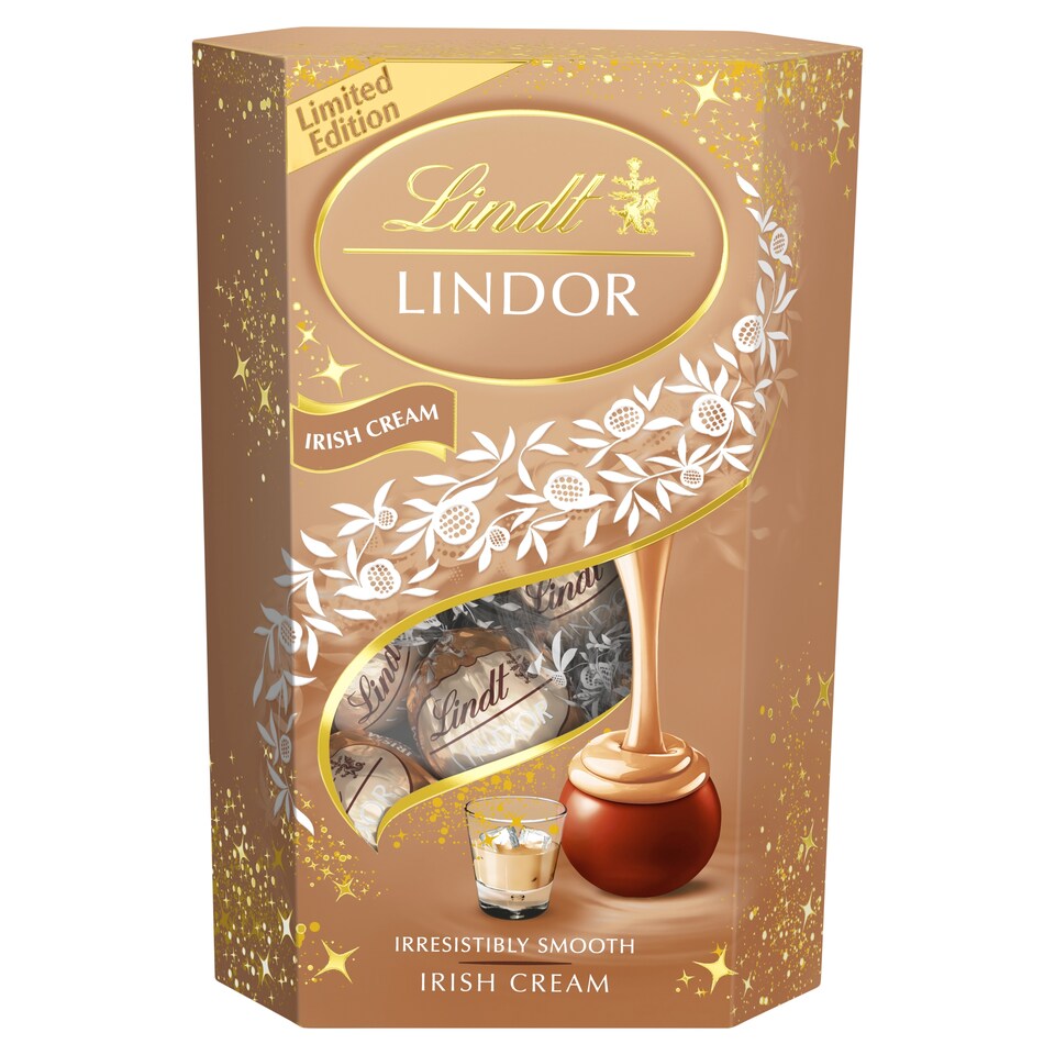 Lindt Lindor Bonbóny z mléčné čokolády s jemnou náplní s chutí Irish cream 200g