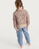 image 3 of F&F Girls Leopard Print Bow Cardigan in Brown