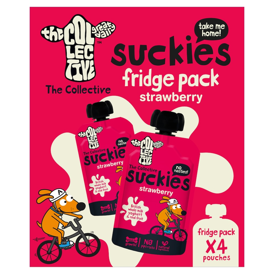 image 1 of The Collective Suckies Strawberry Yogurt 4 X 90G