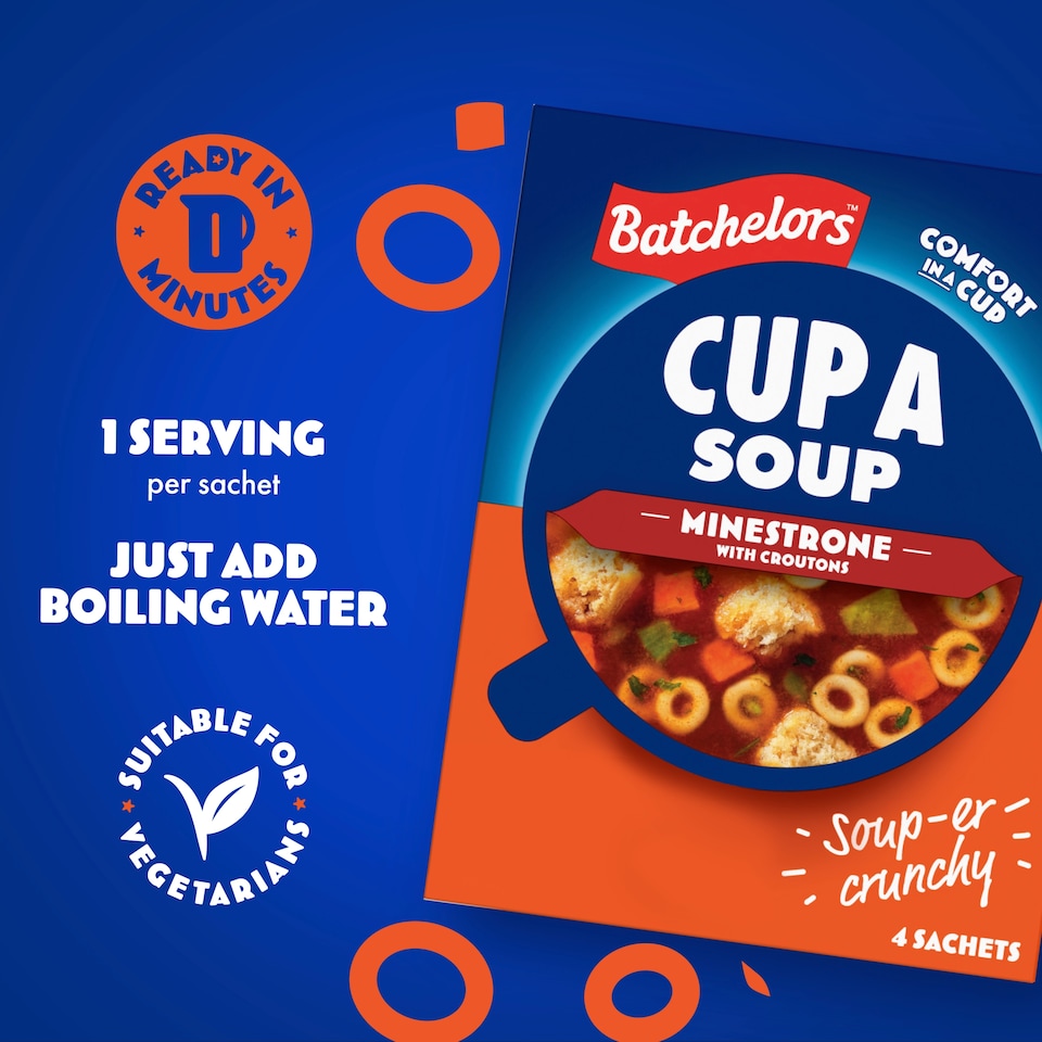 image 1 of Batchelors Cup A Soup Minestrone 4 Pack 94G