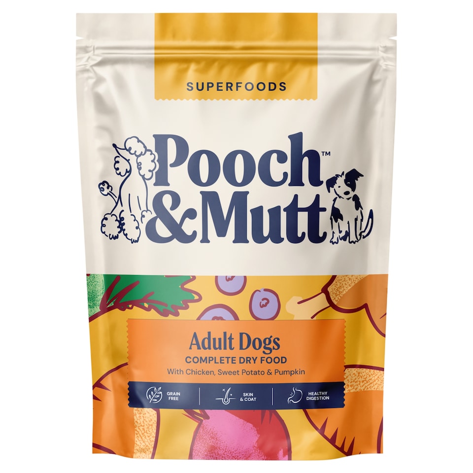image 1 of Pooch & Mutt Adult Chicken & Superfoods Complete Dry Dog Food 1.5Kg.