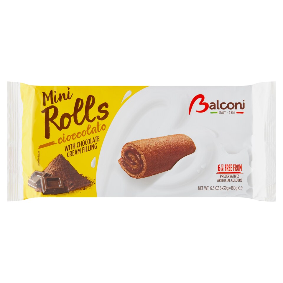Balconi Mini Rolls Chocolate 6 x 30g