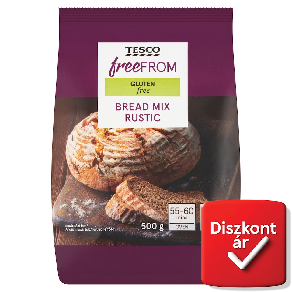 Tesco Free From gluténmentes lisztkeverék kenyérsütéshez 500 g