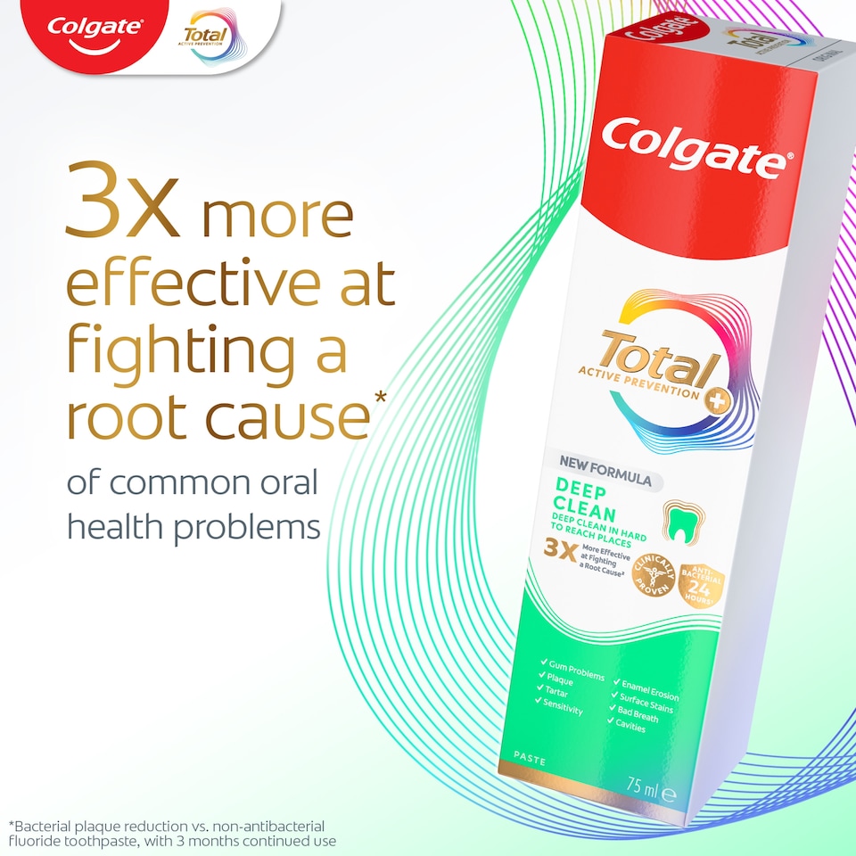 image 1 of Colgate Total Active Prevention+ Deep Clean Toothpaste 75ml