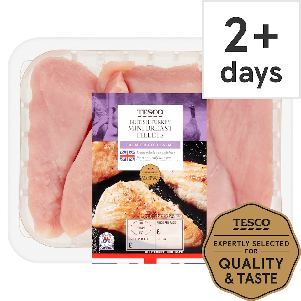 Tesco Mini Turkey Breast Fillets 400G