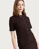 image 2 of F&F Crinkle Textured Button Up Co-ord Shirt in Chocolate
