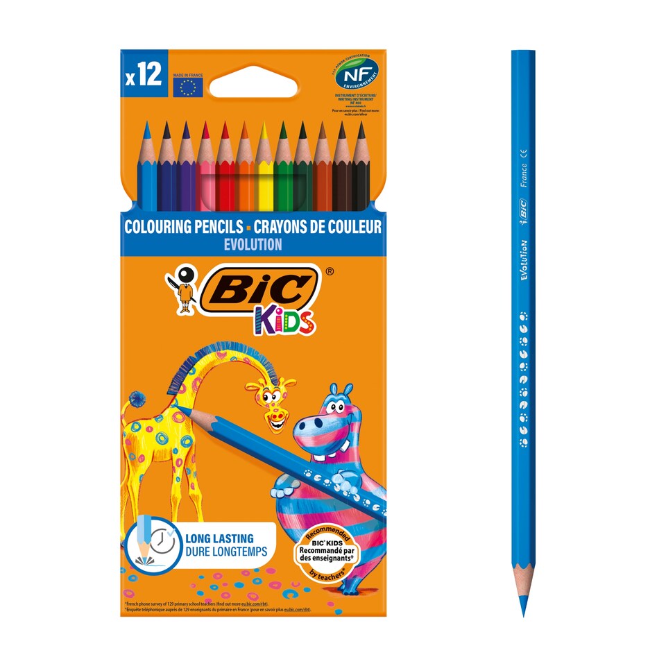 image 1 of BIC Kids Colouring Pencils 12 Pack