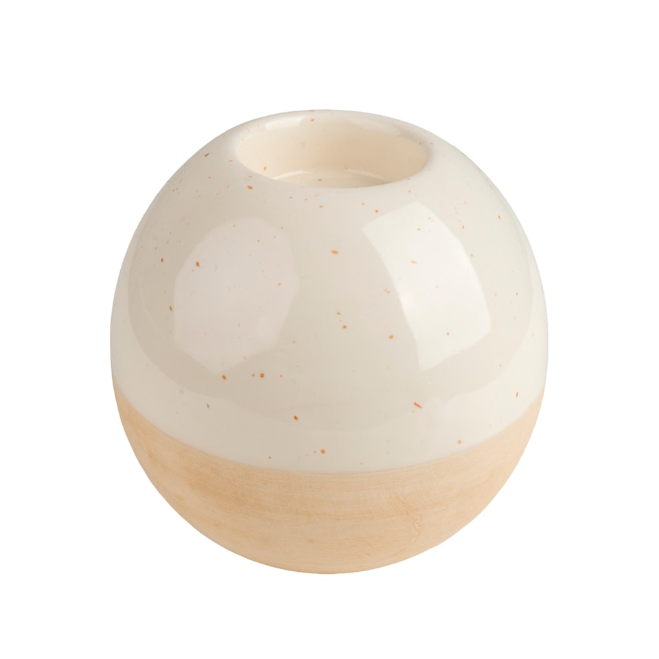 Candlelight Two Tone Ceramic Candle Holder