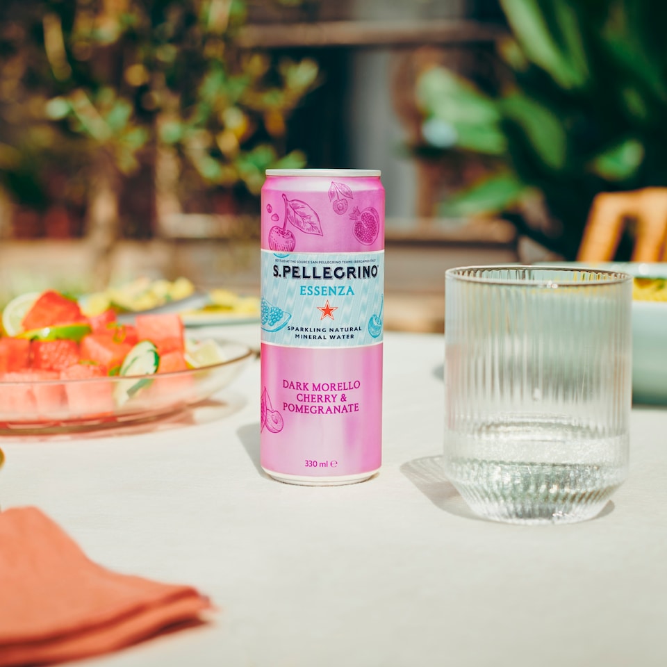 image 1 of San Pellegrino Essenza Infused Sparkling Water Cherry & Pomegranate 4x330Ml