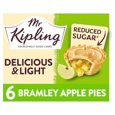 Mr Kipling Reduced Sugar Bramley Apple Pies 6 Pack