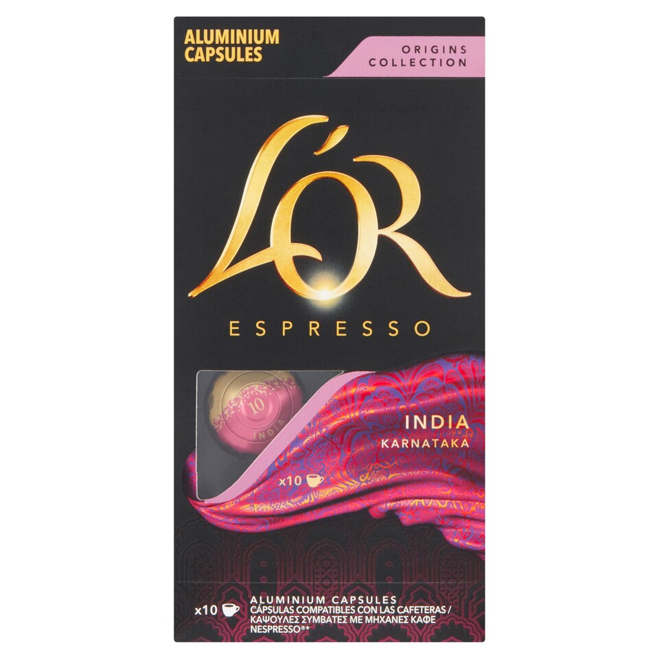 Obrázek 1 pro produkt L'OR Espresso India Karnataka pražená mletá káva v kapslích 10 ks 52g