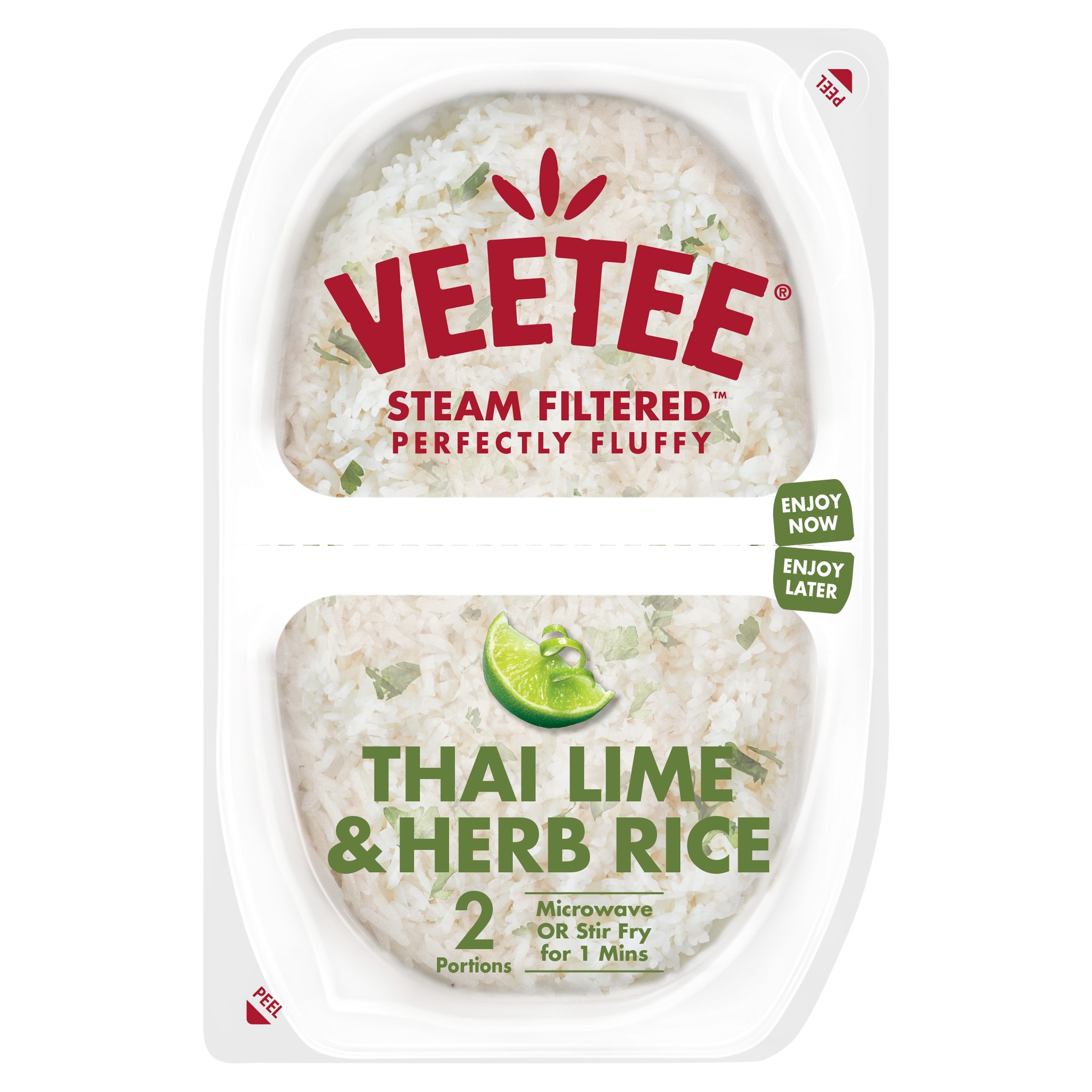 Veetee Heat & Eat Thai Lime & Herb Rice 2X125g