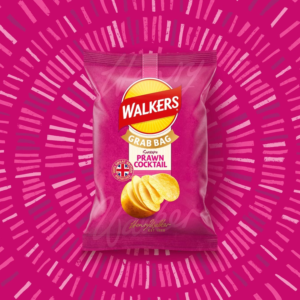 image 1 of Walkers Prawn Cocktail Grab Bag Crisps 45g