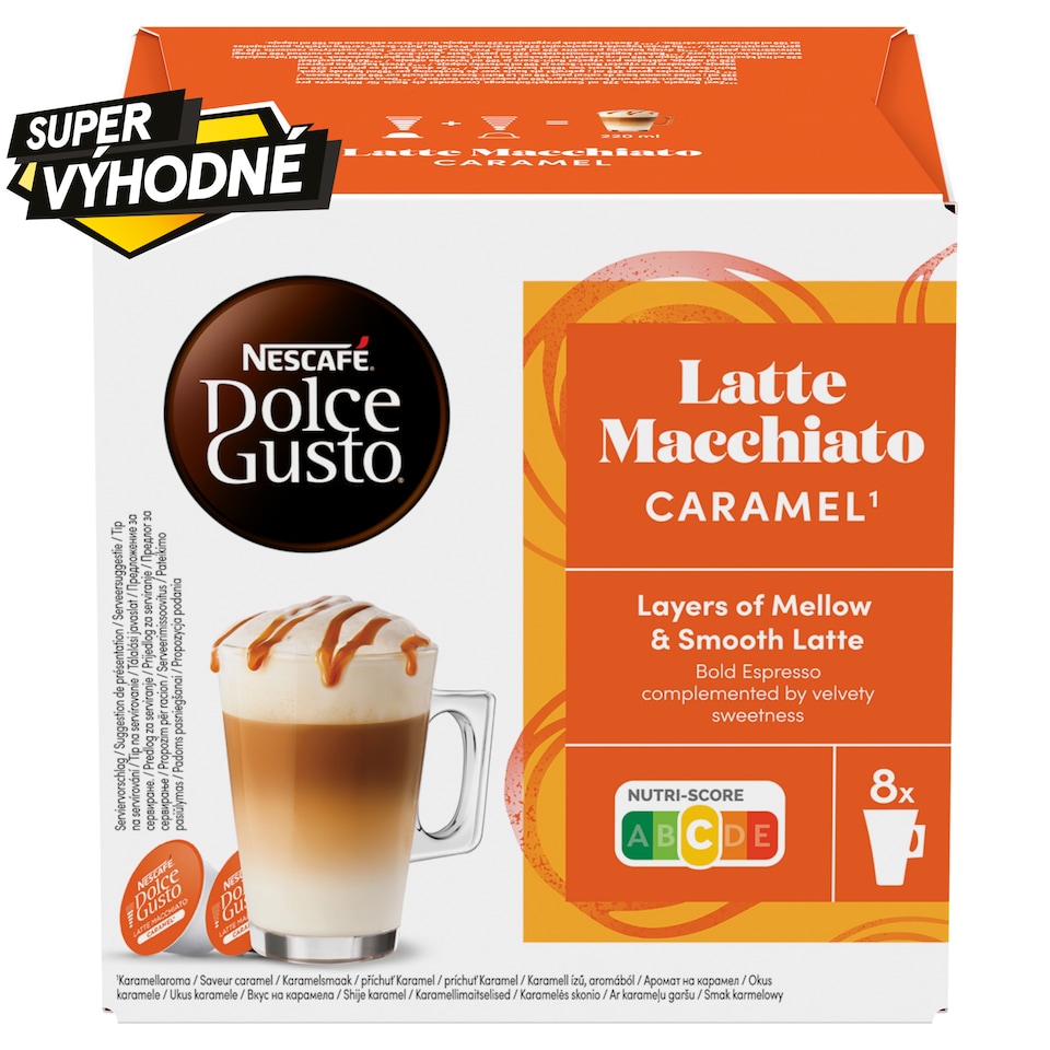 NESCAFÉ® Dolce Gusto® Latte Macchiato Caramel - kávové kapsle - 16 ks