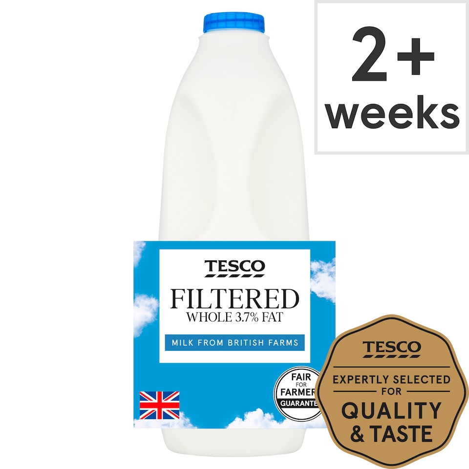 Tesco Filtered Whole Milk 2 Litre