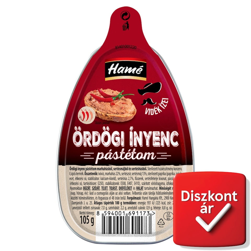 Hamé Ördögi Ínyenc pástétom 105 g