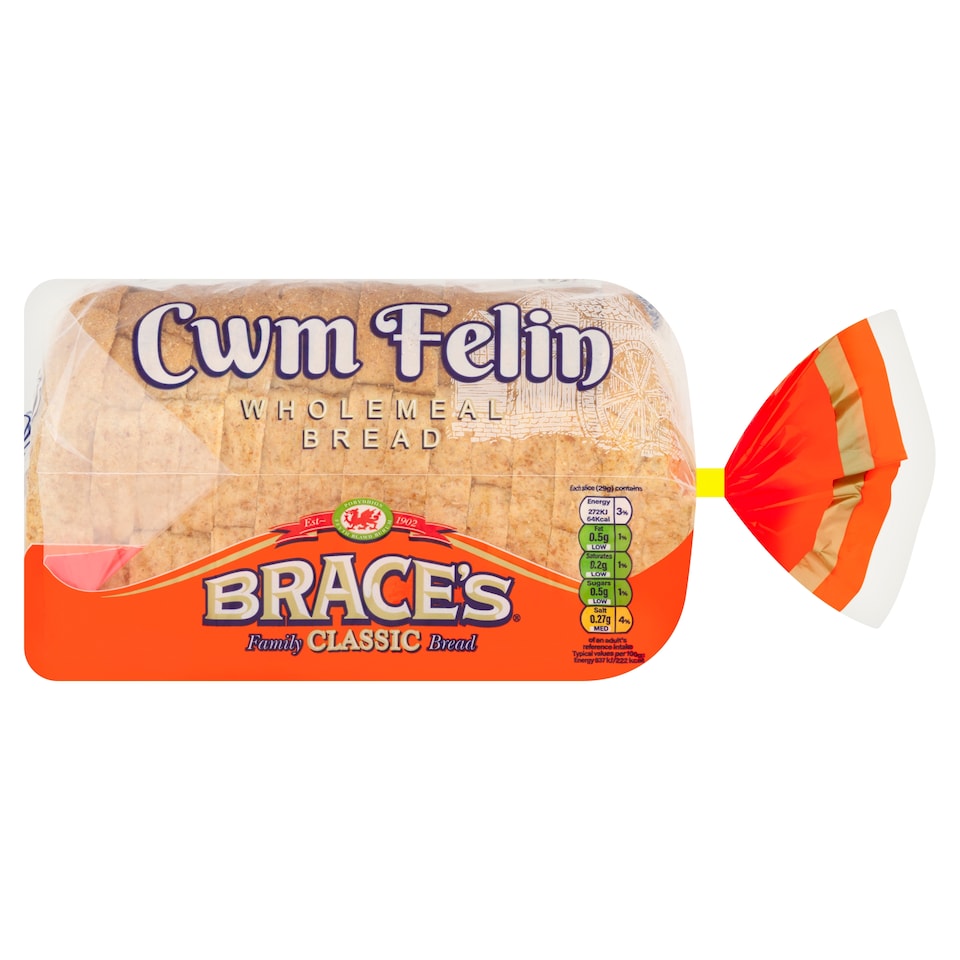 Brace's Family Bread - Classic Wholemeal Small Sliced 400g