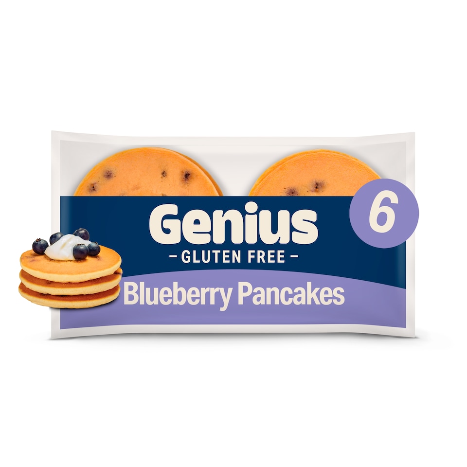 Genius Deliciously Gluten Free Blueberry Pancakes 6 pack