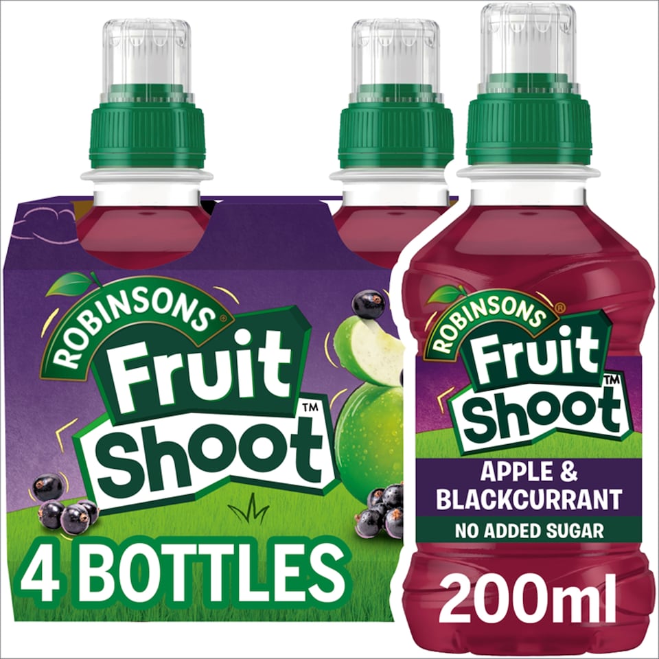 image 1 of Robinsons Fruit Shoot Apple & Blackcurrant Kids Juice Drink 4 x 200ml 