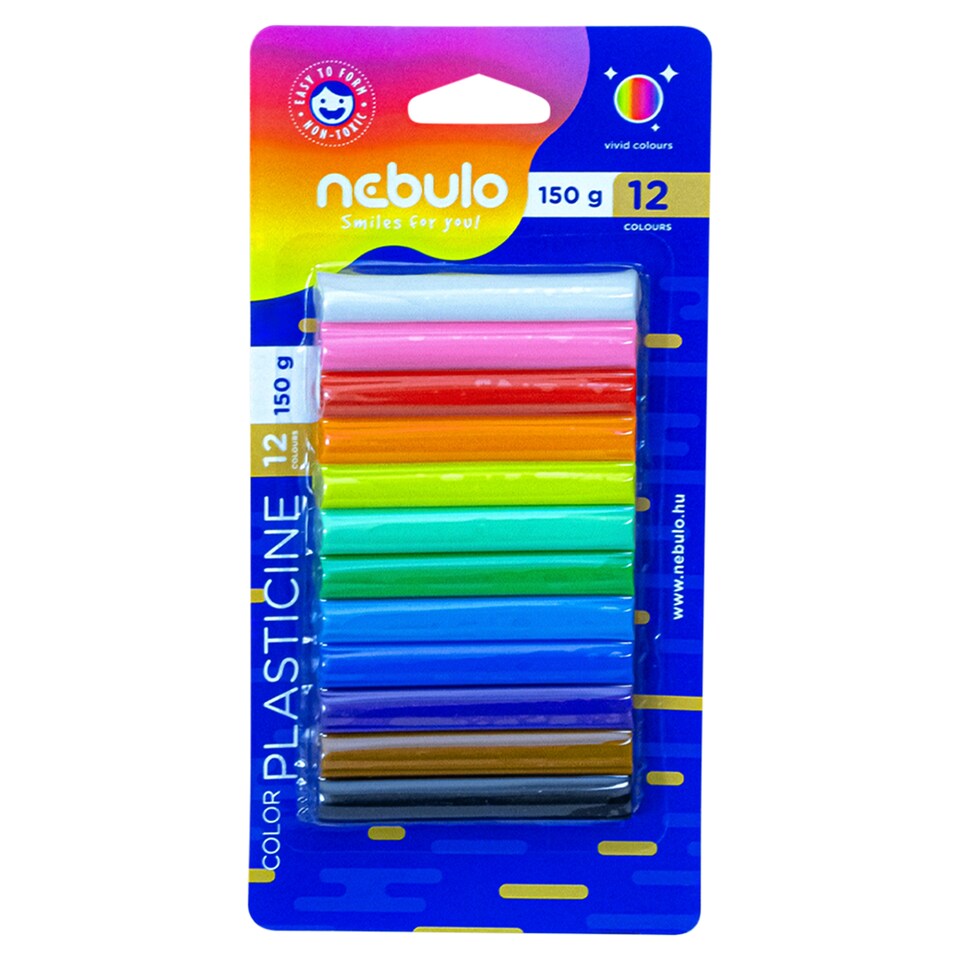 Nebulo Plasticine 12 Colours 150 g