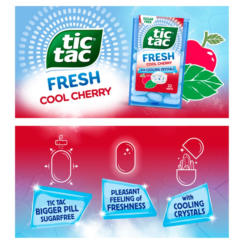 image 1 of Tic Tac Sugar Free Fresh Cool Cherry 16.4G