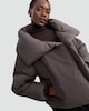 image 1 of F&F Padded Collared Oversized Fleece Lined Coat in Grey
