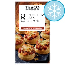 Tesco 8 BBQ Cheesy Bean Crumpets 176g