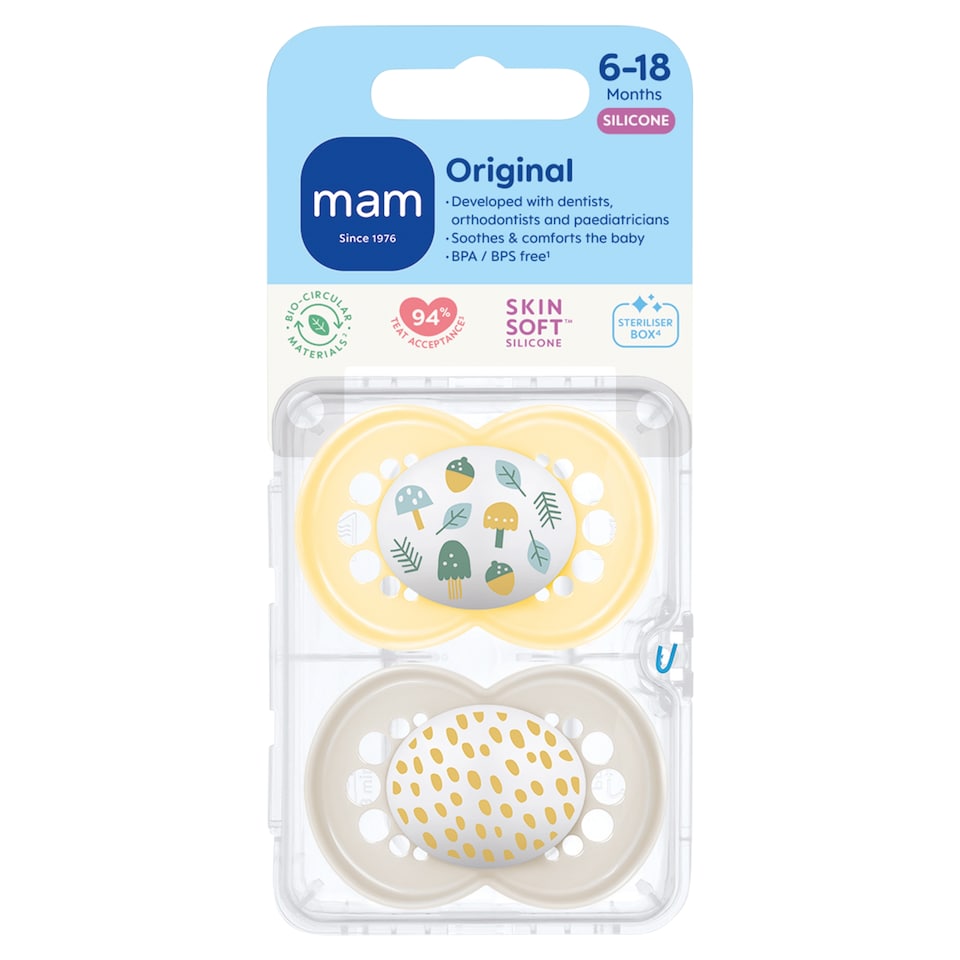 MAM Original Soother 6-18 Months 2 pack 