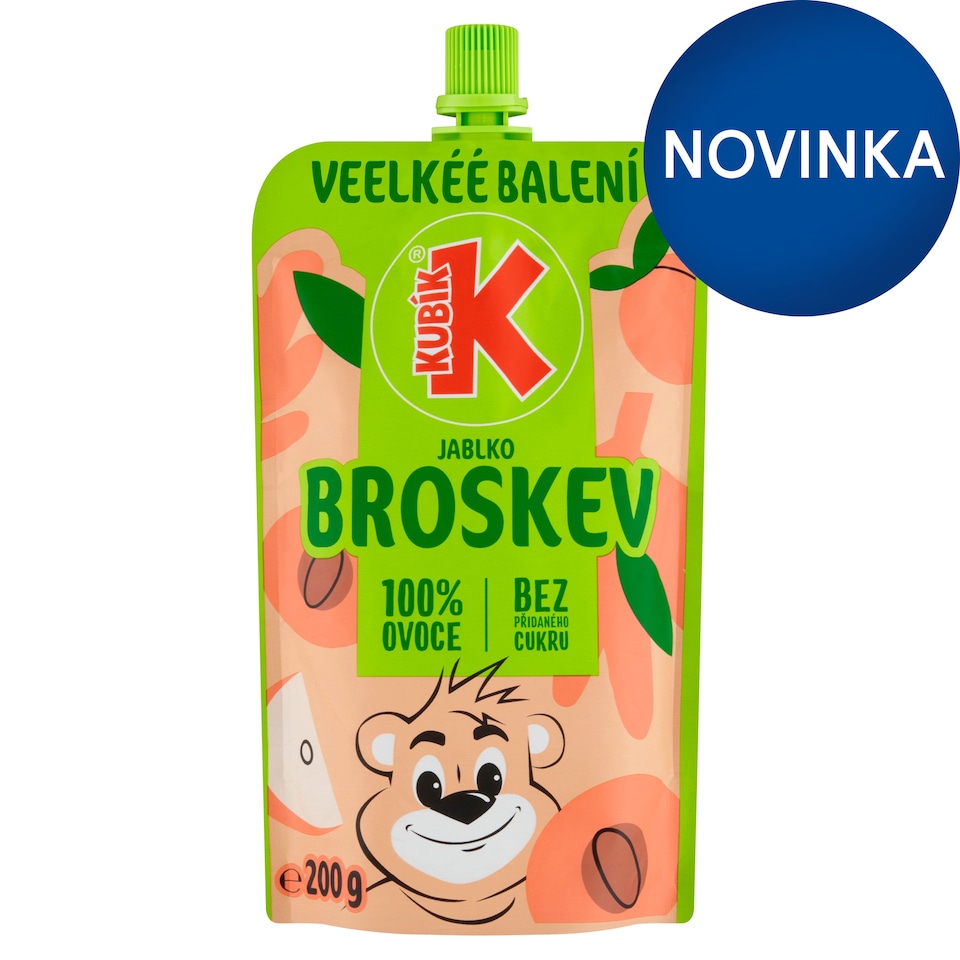 image 1 of Kubík 100% husté pyré z jablka a broskyne 200 g