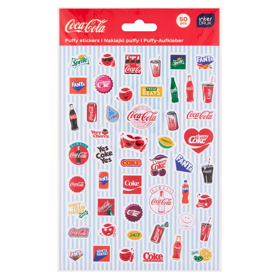 Coca-Cola Puffy Stickers 50 pcs