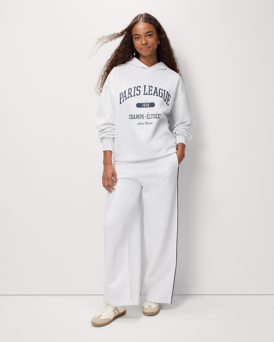 image 1 of OH ME OH MY Cotton Rich Slogan Hoodie in Grey