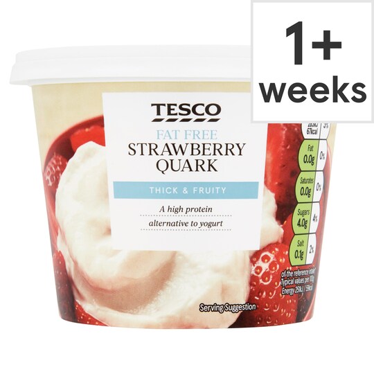 Tesco Fat Free Strawberry Quark 225G Tesco Groceries