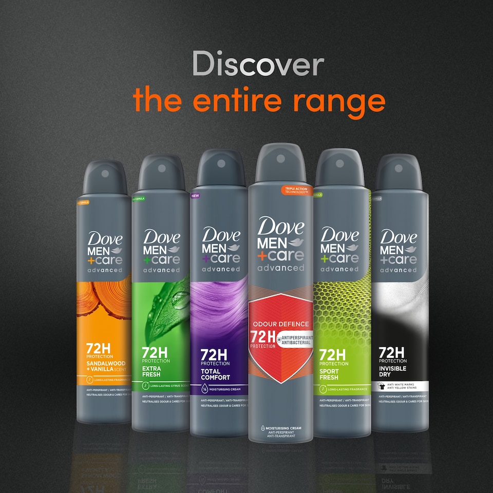 image 1 of Dove Men+ Care Advanced 72H Sandalwood & Vanilla Scent Anti-perspirant 200ml
